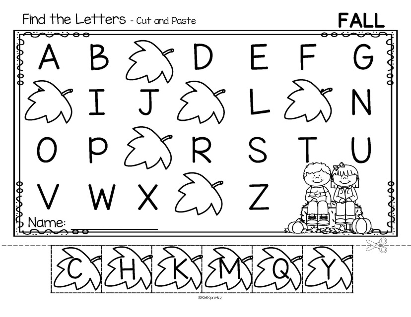 ALPHABET ORDER Cut and Paste Worksheets Using Preschool Themes