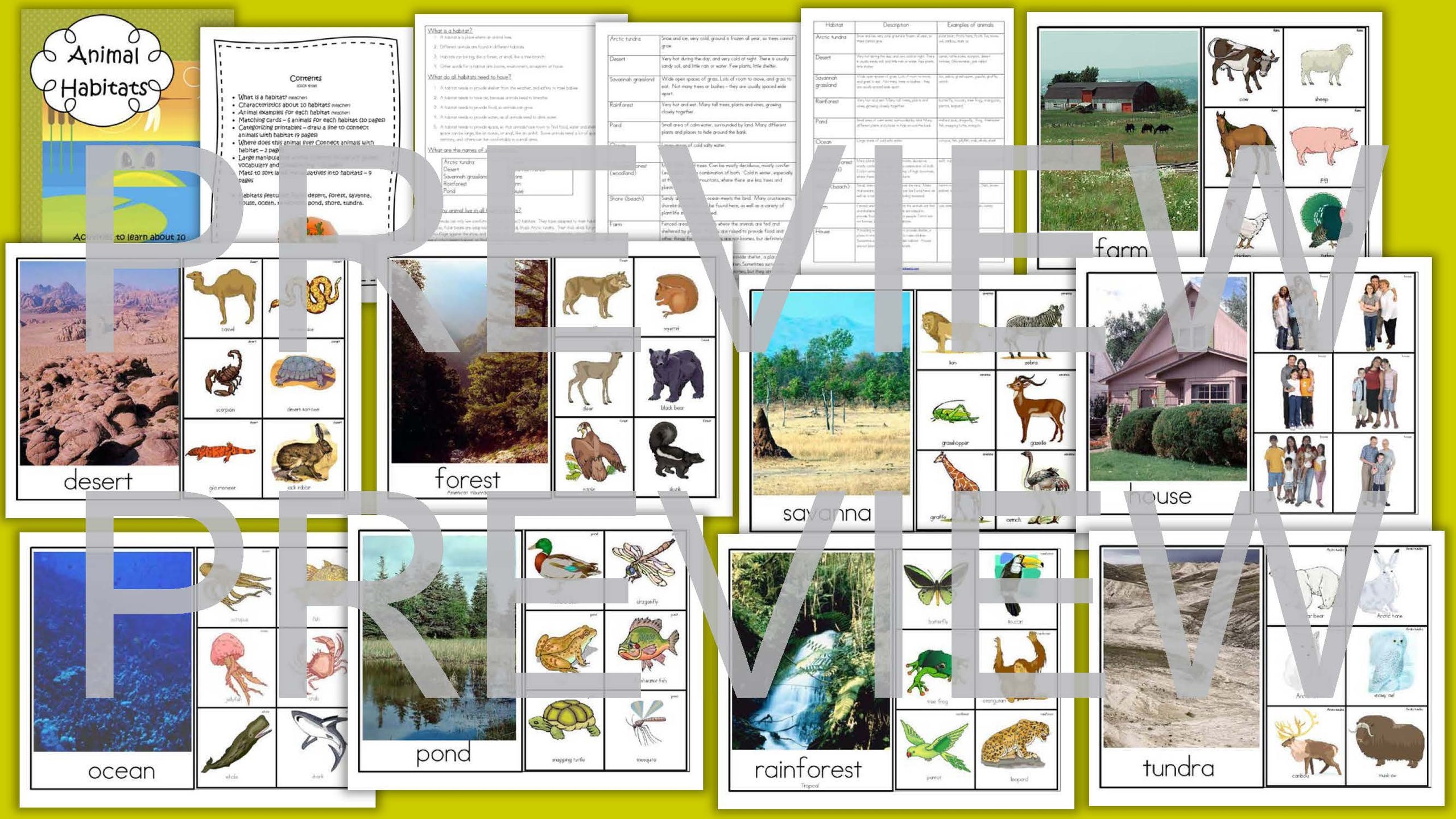 Animal Habitats: Activities for 10 Habitats for Early Learners