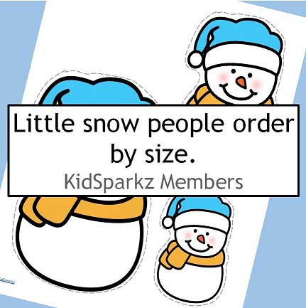Order by size snowpeople. 3 pages.