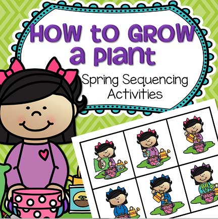 Spring sequencing centers and small group activity.11 pgs.