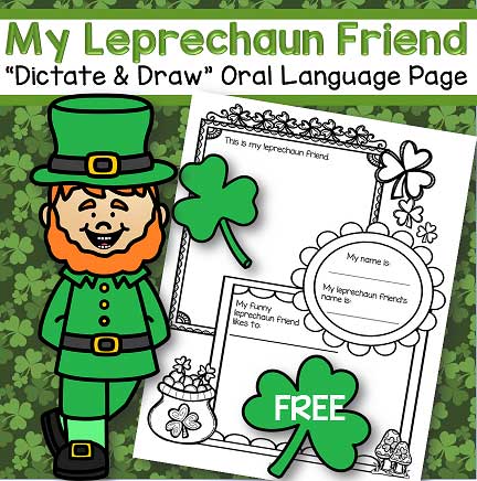 All about my favorite leprechaun “dictate and draw” printable. 