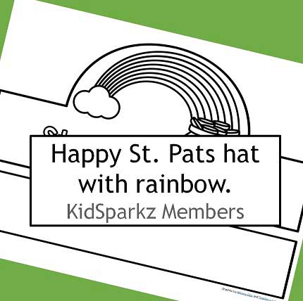 St. Patrick's Day hat - rainbow.
