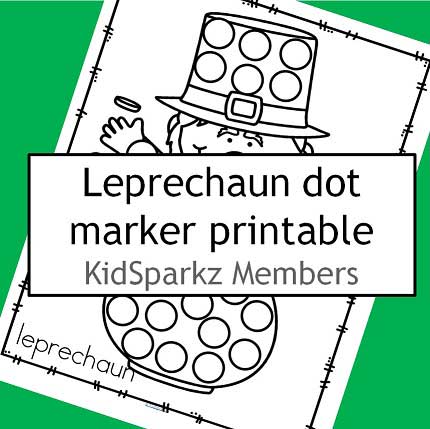 Leprechaun bingo dauber dot marker printable.