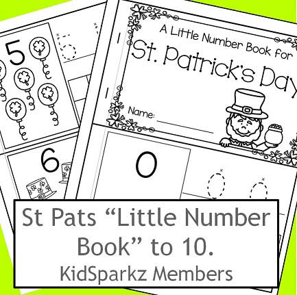 Create a Little Number Book for St. Patrick's Day 0-10.  