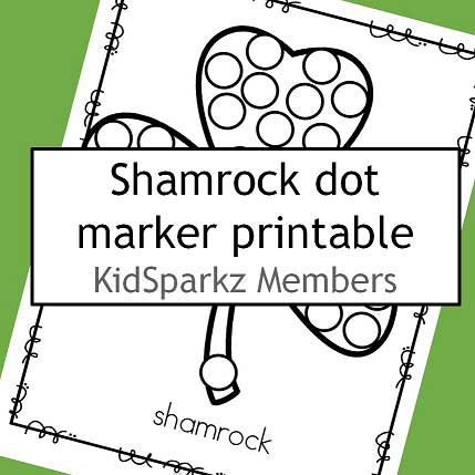 Shamrock bingo dauber dot marker printable. 