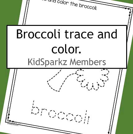 Broccoli trace and color.