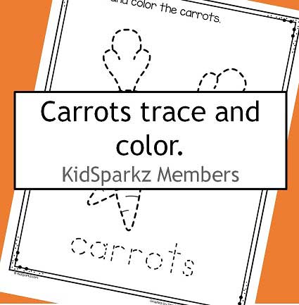 Carrots trace and color. 