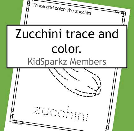 Zucchini trace and color.