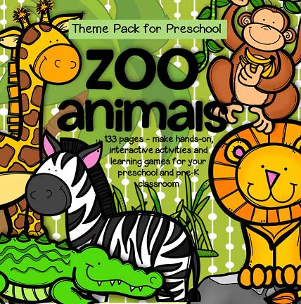 Zoo animals preschool pack 
