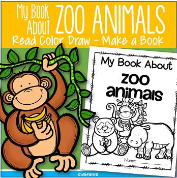 Set of 12 activity pgs about Zoo animals.